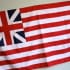 The Grand Flag of the Union, first raised in 1775 and by George Washington in early 1776 in Boston. The Stars and Stripes did not become the "American flag" until June 14, 1777. (Author photo © Kenneth C. Davis)