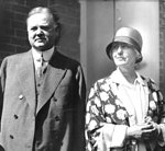 Herbert and Lou Henry Hoover in their Washington, DC home the morning after he was nominated to run for president (1928). (Courtesy: The Herbert Hoover Presidential Library & Museum)