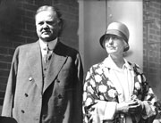 Description: Herbert and Lou Henry Hoover in their Washington, DC home the morning after he was nominated to run for president (1928). (Courtesy: The Herbert Hoover Presidential Library & Museum)